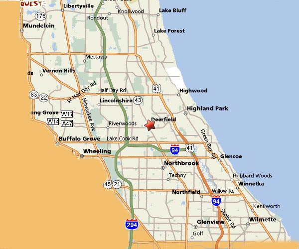 Sliders Northshore Service Area Map